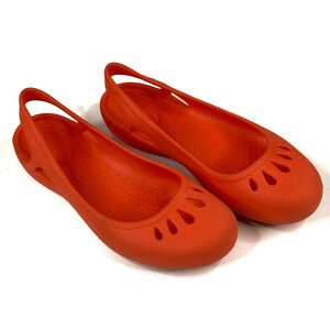 CROCS Orange Flats Comfortable Casual Loafers